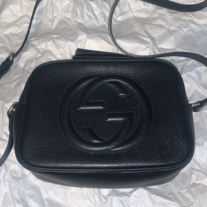 Soho small leather disco bag